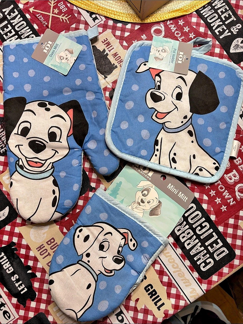 Disney 101 Dalmatians kitchen put holder set  Blue & White NWT